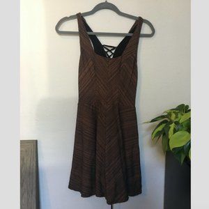 Free People Black/Brown Corset Dress